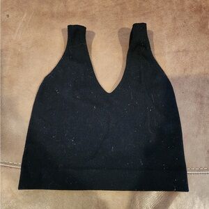 Pendleton Black Crop Tank Top with Fitted Style and Deep V-Neck
